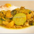 Il me restait les 3/4 d'un rutabaga à passer, j'ai donc improvisé ce petit curry avec les feuilles de caloupilé que m'a laissé mon père, l'été dernier.